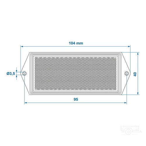 Kép 5/5 - ProPlus piros prizma, furatos, 104x40 mm