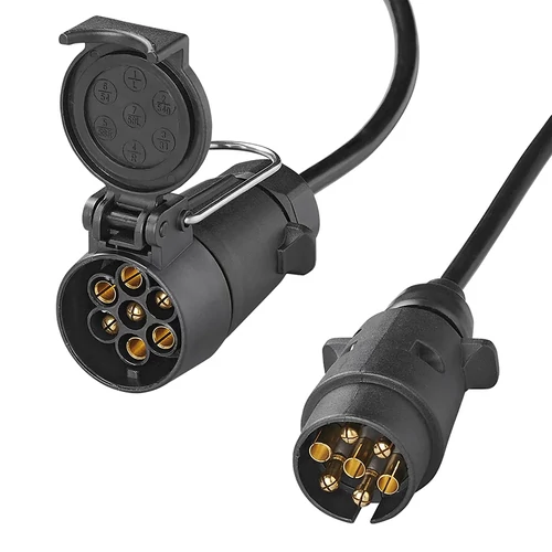 Kép 5/5 - Hosszabbítókábel 1M dugóval és aljzattal, 7 tűs