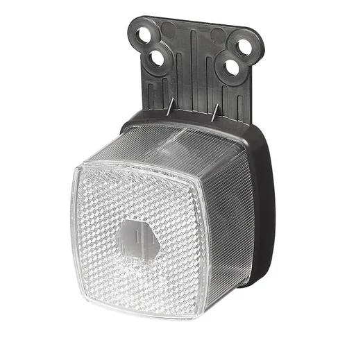 Első helyzetjelző lámpa, fehér, 66x62mm reflektorral a konzolon