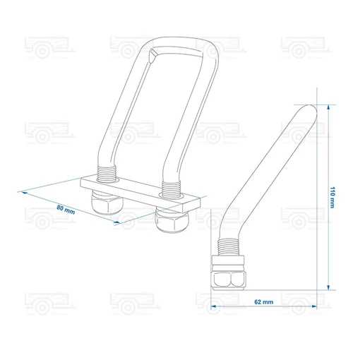 Kép 5/5 - Rögzítő fül U 60x110