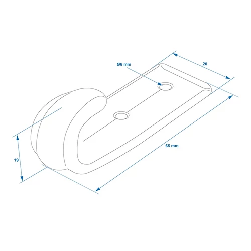 Kép 7/7 - Akasztó oldalfalra műanyag