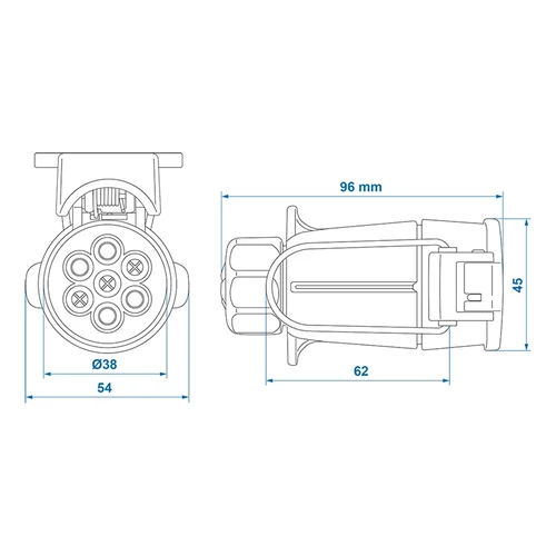 Kép 7/7 - 7 pólusú lengőaljzat