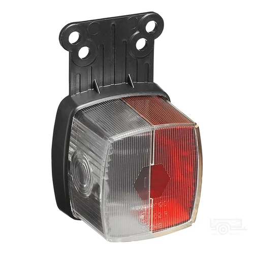 Kép 2/6 - Első helyzetjelző lámpa piros/fehér 66x62mm