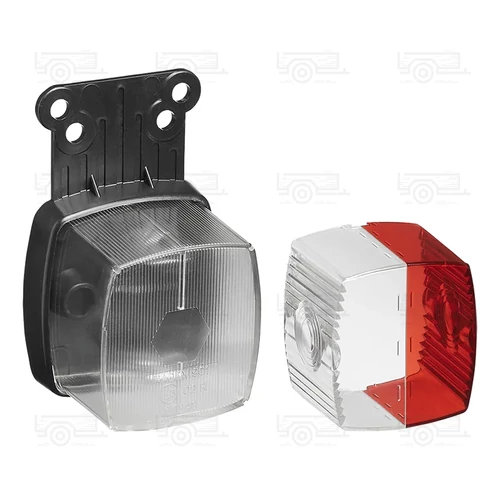 Kép 3/6 - Első helyzetjelző lámpa piros/fehér 66x62mm