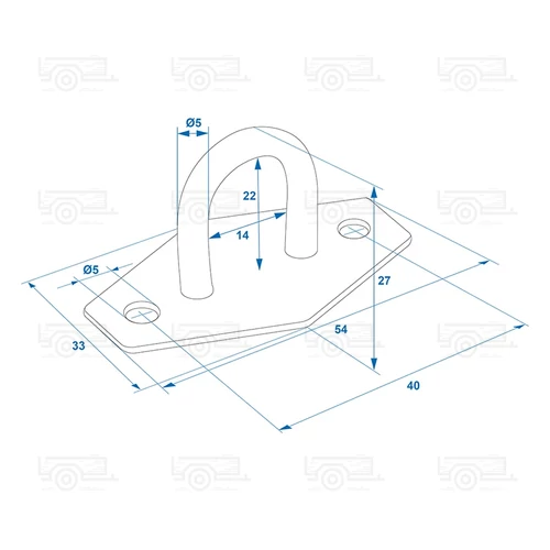 Kép 5/5 - Ponyvarögzítő fül, 24 mm
