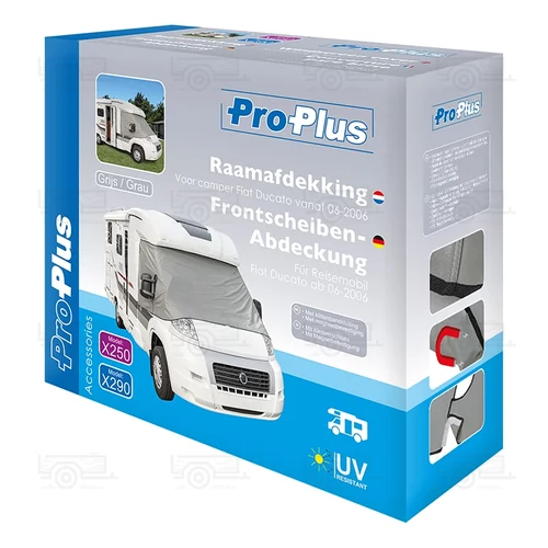 Kép 6/6 - Szürke szélvédő burkolat Fiat Ducato lakóautóhoz 06-2006 - 2014 (X250)