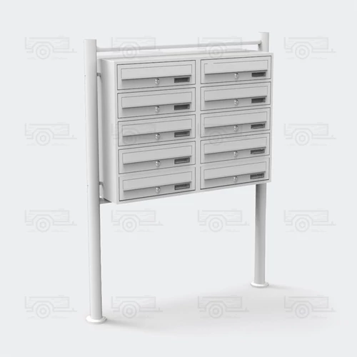 Álló postaláda 10 részes  dupla 2x5 fehér