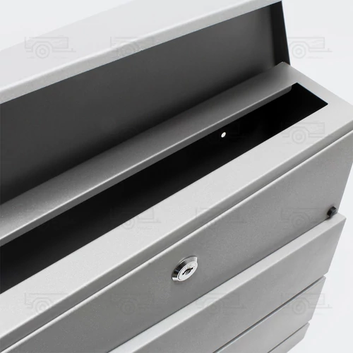 Kép 2/2 - Design postaláda újságtartóval V16 szürke