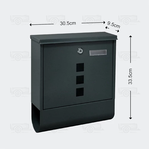 Kép 3/5 - Postaláda Antracit szürke újságtartóval