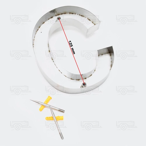 Kép 4/5 - INOX házszám "c" - rozsda,- és időjárásálló