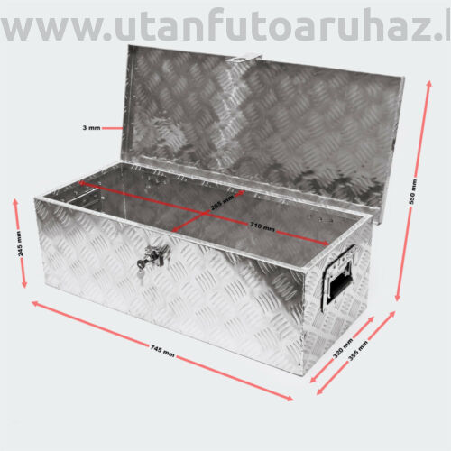 Kép 2/5 - Aluminium box - 76 x 32 x 24,5 cm