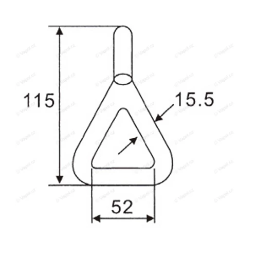 Kép 2/2 - Rög.heveder kampó J, LC 2500daN 2,5t, 50mm