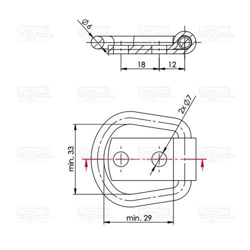 Kép 2/2 - Knott rakományrögzítő fül