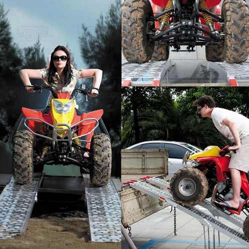 Kép 3/5 - 1X MOTOR/QUAD /ÖSSZEHAJTHATÓ/ FELHAJTÓ RÁMPA ALUMÍNIUM 680 KG 226 CM