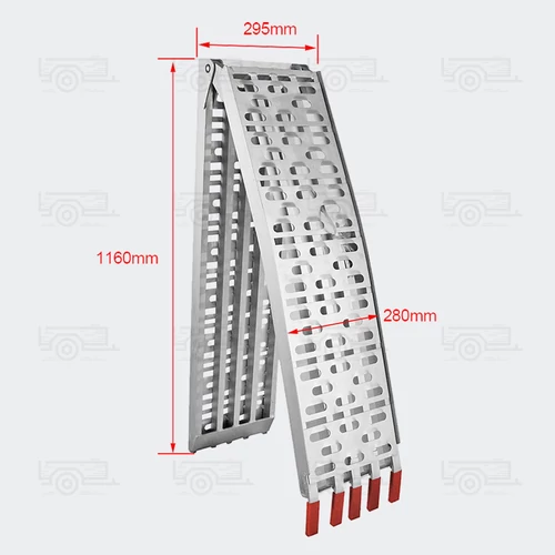 Kép 4/5 - Wiltec alumínium rámpa, összehajtható, 226 cm, 410 kg teherbírás