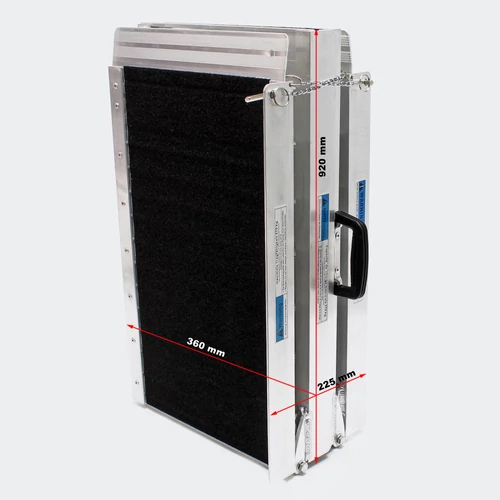 Kép 2/10 - Alumínium kerekesszék rámpa, 183 cm, 270 kg teherbírás, duplán összecsukható