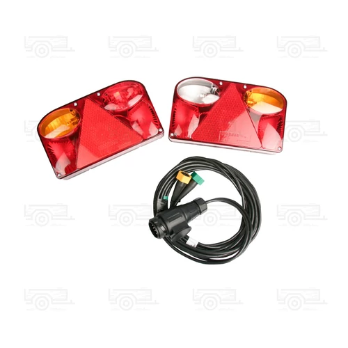 Utánfutó elektromos vezeték 13pin / 5 m FT-88 lámpákkal, SET