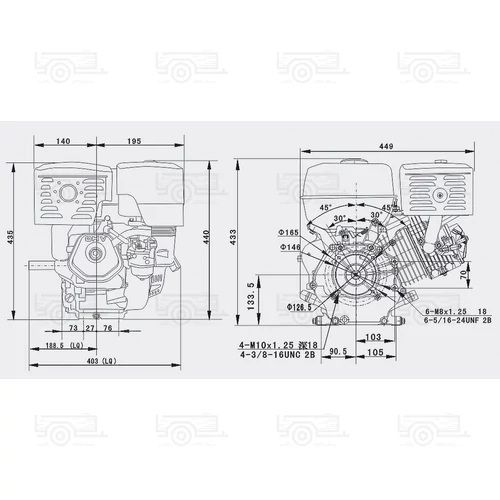 Kép 2/3 - LIFAN 188 Benzinmotor 9,5kW (13PS) 25mm berántóval