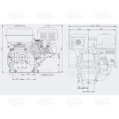 Kép 2/5 - LIFAN 168 Benzinmotor 4,8kW (6,5PS)kupglungal, önindítóval
