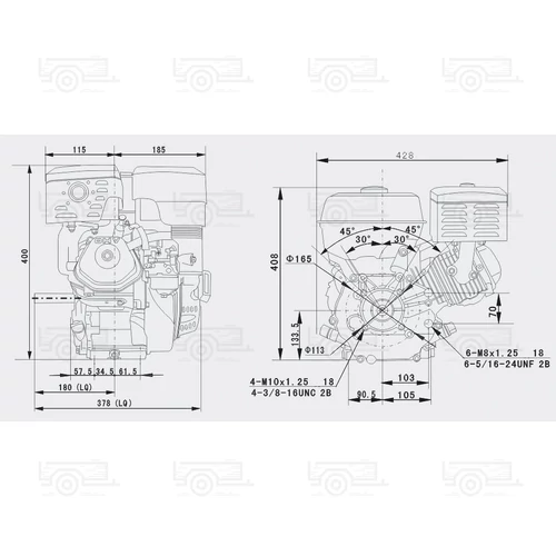 Kép 2/5 - LIFAN 177 Benzinmotor 6,6kW (9PS)  kuplunggal, berántóval