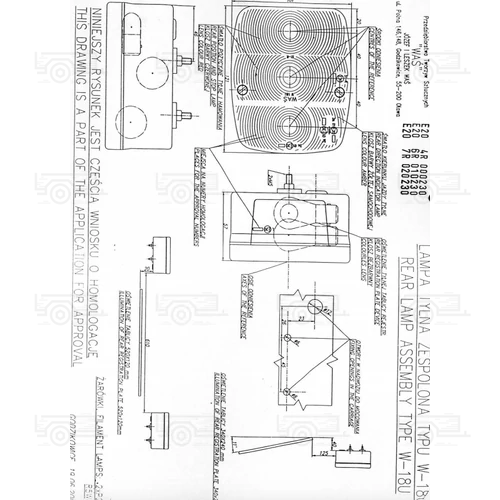 Kép 2/2 - Wesem W18U hátsó lámpa