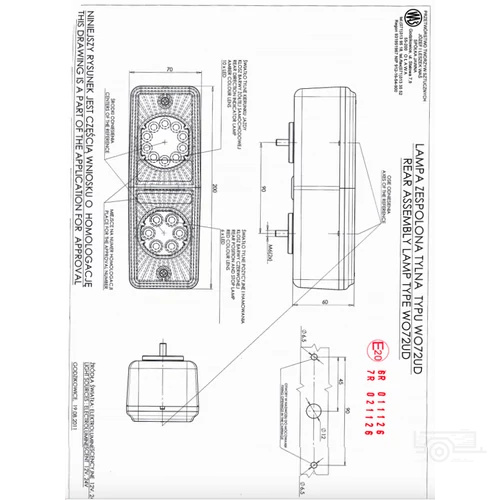 Kép 2/2 - LED hátsó lámpa W072UD