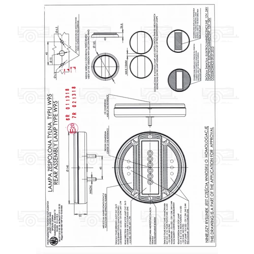 Kép 5/5 - Was W95 LED hátsó lámpa