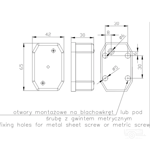 Kép 2/2 - FRISTOM FT-001 B fehér helyzetjelző kábellel, LED