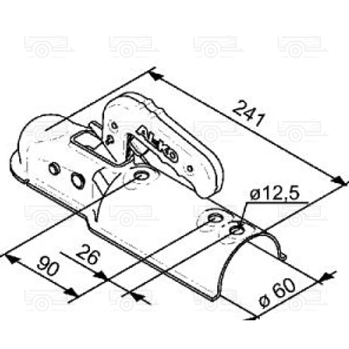 Kép 2/2 - AL-KO kapcsolófej 750 kg cső 60 mm