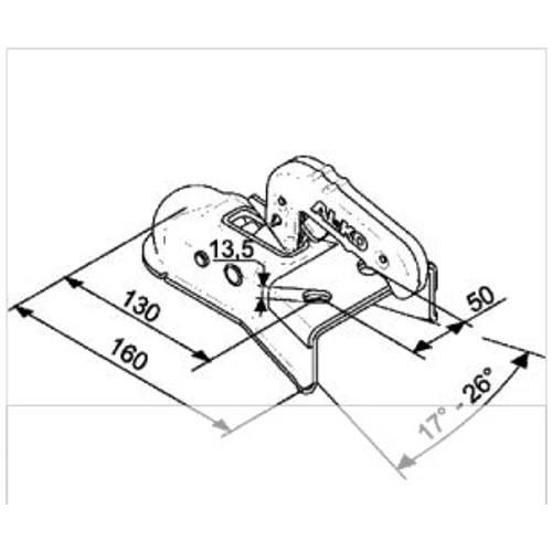 Kép 2/2 - AL-KO kapcsolófej 750 kg V-kivitel