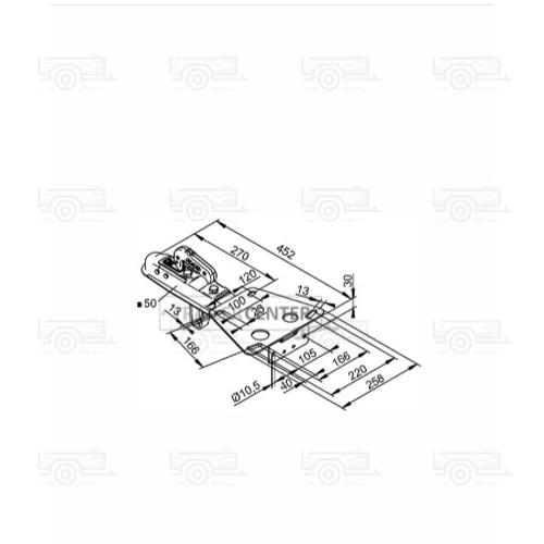 Kép 2/2 - AL-KO stabilizátoros kapcsolófej szett 3500 kg AKS 3504 60 mm zárral szerelve M14 furatokkal