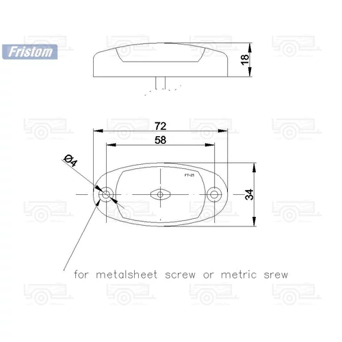 Kép 3/3 - FRISTOM FT-25 C piros helyzetjelző