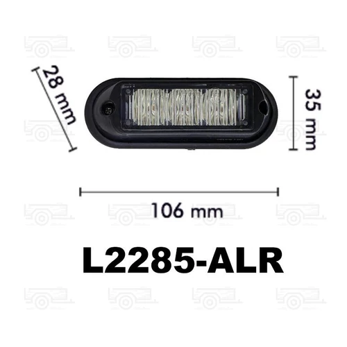 Kép 3/4 - Villogó lámpa 3xLED NARANCS 12/24V