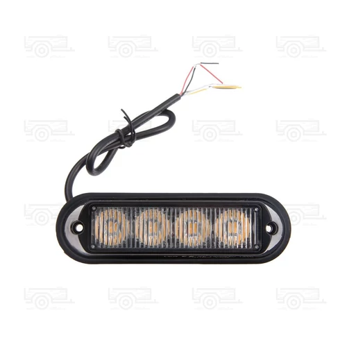 Kép 2/4 - Villogó lámpa 4xLED NARANCS 12/24V