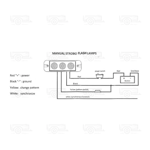 Kép 4/4 - Villogó lámpa 4xLED NARANCS 12/24V