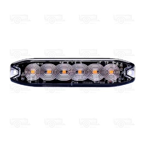 Villogó lámpa narancssarga, 6xled SLIM