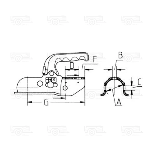 Kép 2/4 - KNOTT kapcsolófej 1400 kg cső 50mm