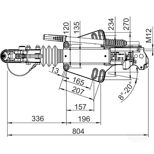 Kép 2/2 - AL-KO ráfutófék egység AE3500, 3500 kg, Ø 200 mm fékdobbal szerelt utánfutókhoz