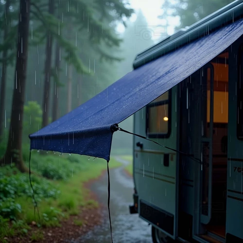 Kép 9/9 - Wiltec 5 x 7 m kék vízálló ponyva, nagy teherbírású takaró