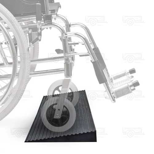 Kép 3/4 - Ajtó küszöb 24 mm x 1000 mm rámpa fekete gumi egyenes oldalakból