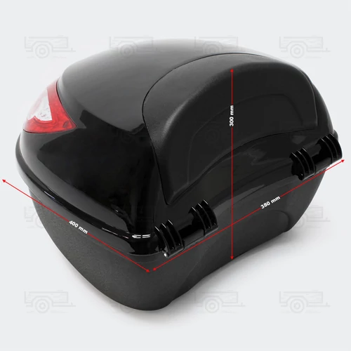 Kép 6/11 - Motor hátsó box, sisaktartó doboz ezüst