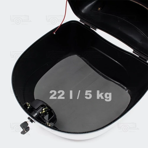 Kép 4/11 - Motor hátsó box, sisaktartó doboz ezüst