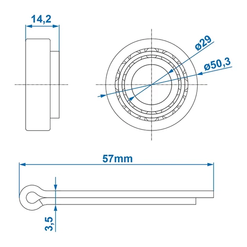 Kép 8/8 - Kúpgörgős csapágy 45449/45410 – 29×50,3×15,5 mm