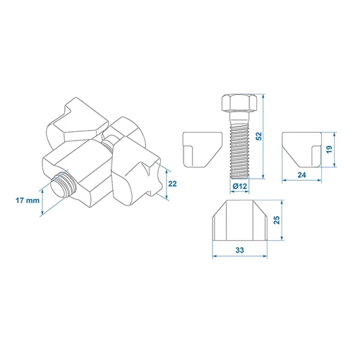 Kép 6/6 - Knott utánállító készlet 250x40 mm rendszerhez