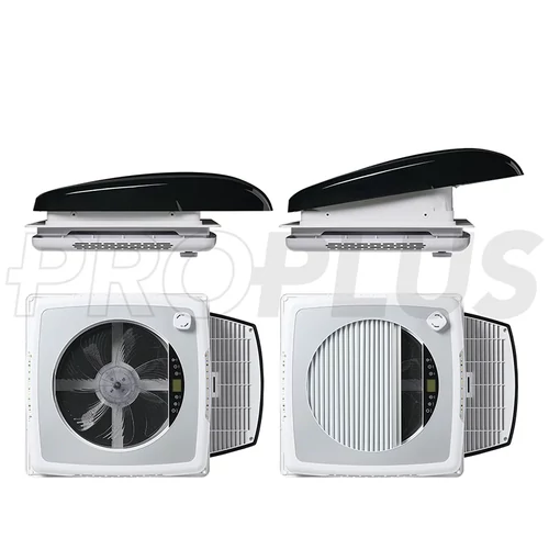 Kép 6/8 - DeLuxe tetőablak 400 × 400 mm, fekete kivitelben, ventilátorral