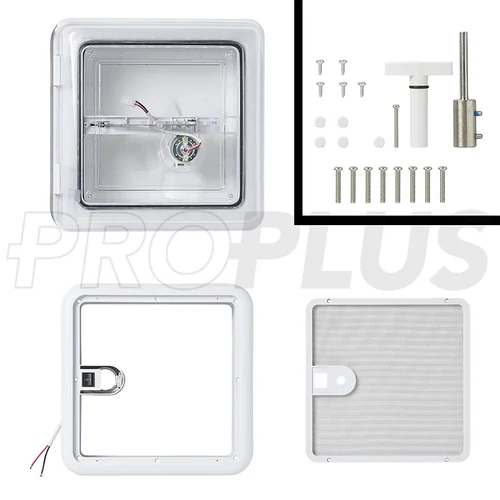 Kép 7/8 - Tetőablak 280x280 mm, átlátszó kivitelben, ventilátorral