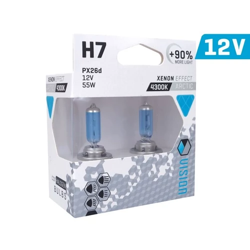 Izzó H7 12V 55W PX26d, VisionArctic + 90 %, 2 db, Vision