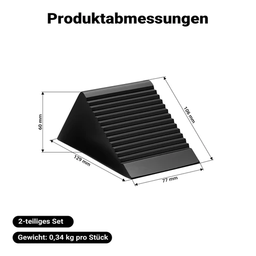 Kép 3/7 - Wiltec gumialátét ék – 2 db, 2 t teherbírás