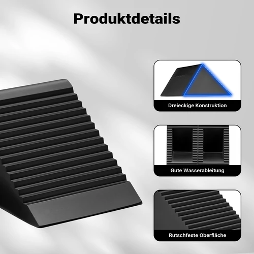 Kép 6/7 - Wiltec gumialátét ék – 2 db, 2 t teherbírás