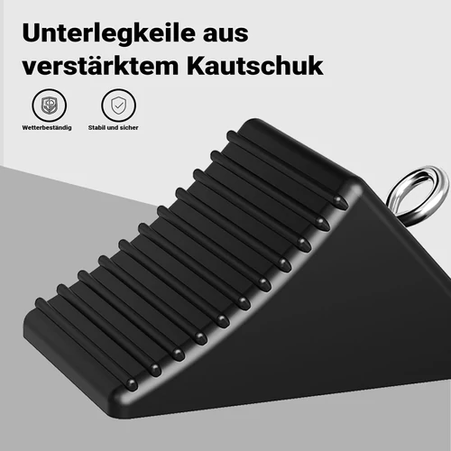 Kép 6/8 - Wiltec gumikerékék készlet – 4 db, rögzítőgyűrűvel, 205×125×100 mm